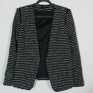 Theory Yaisa Striped Open Blazer Textured